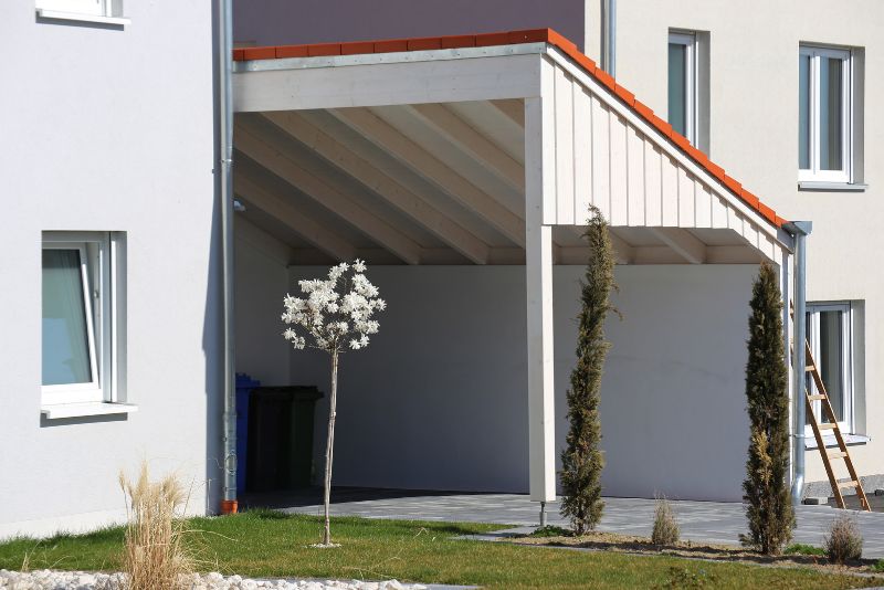 open carport attached to the house