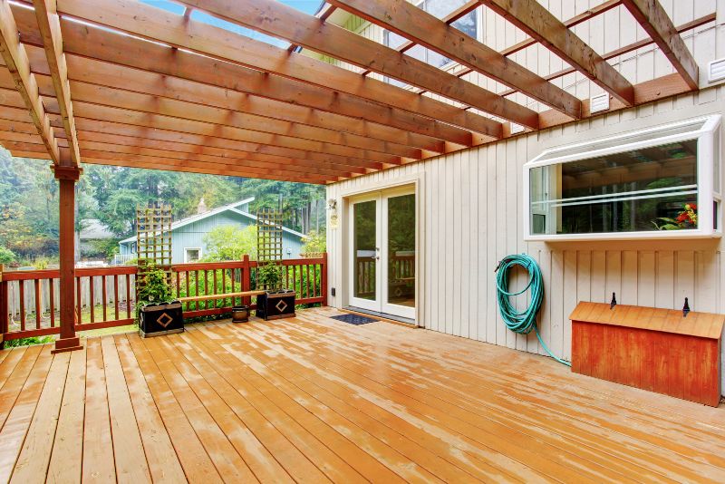 custom pergola built for an Ipswich home