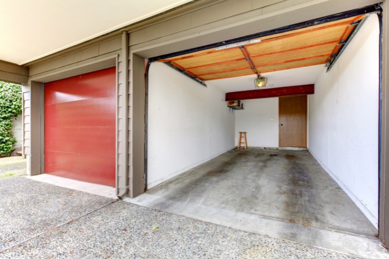 an opened carport