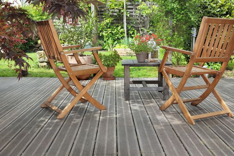 composite decking installation in an Ipswich backyard