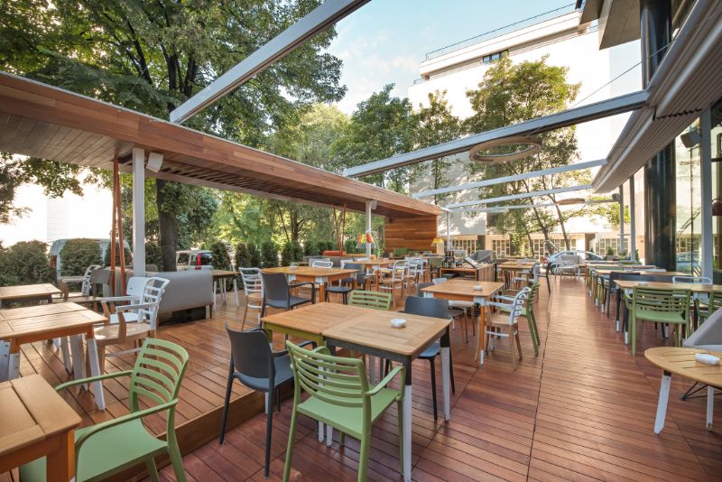 outdoor commercial property deck