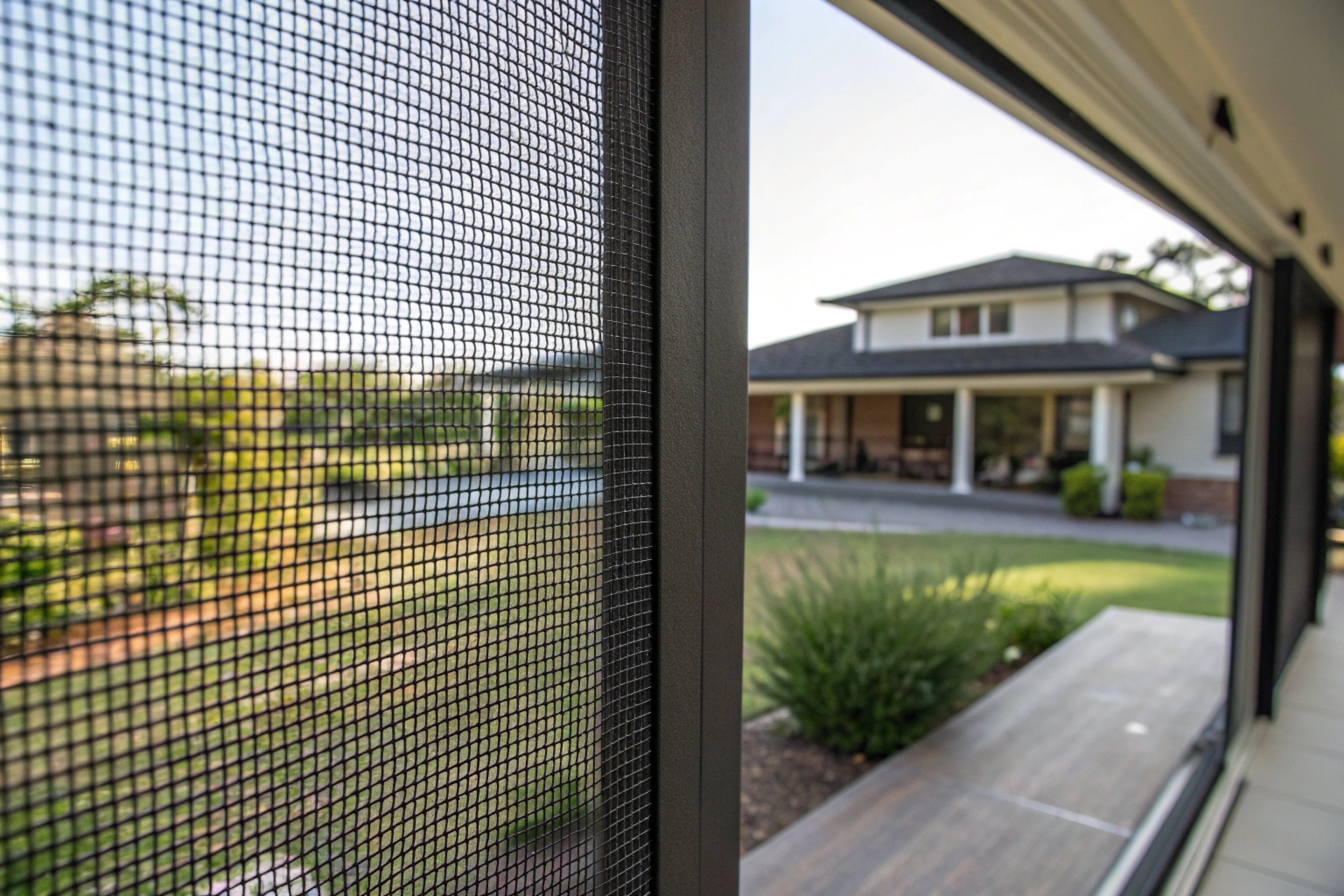 Quality screening mesh on Ipswich patio installation